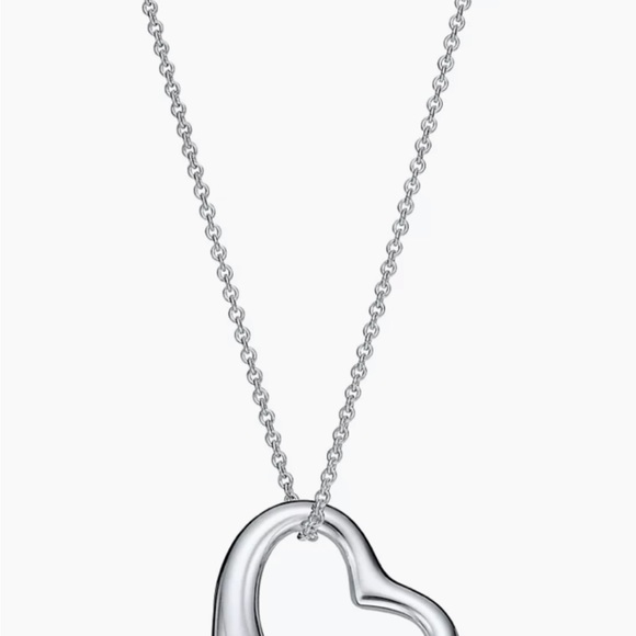 Tiffany and co silver heart necklace open heart - Picture 2 of 10